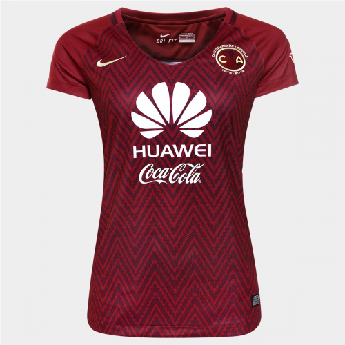 Club America 2016-17 Women's Away Soccer Jersey Memorial 100